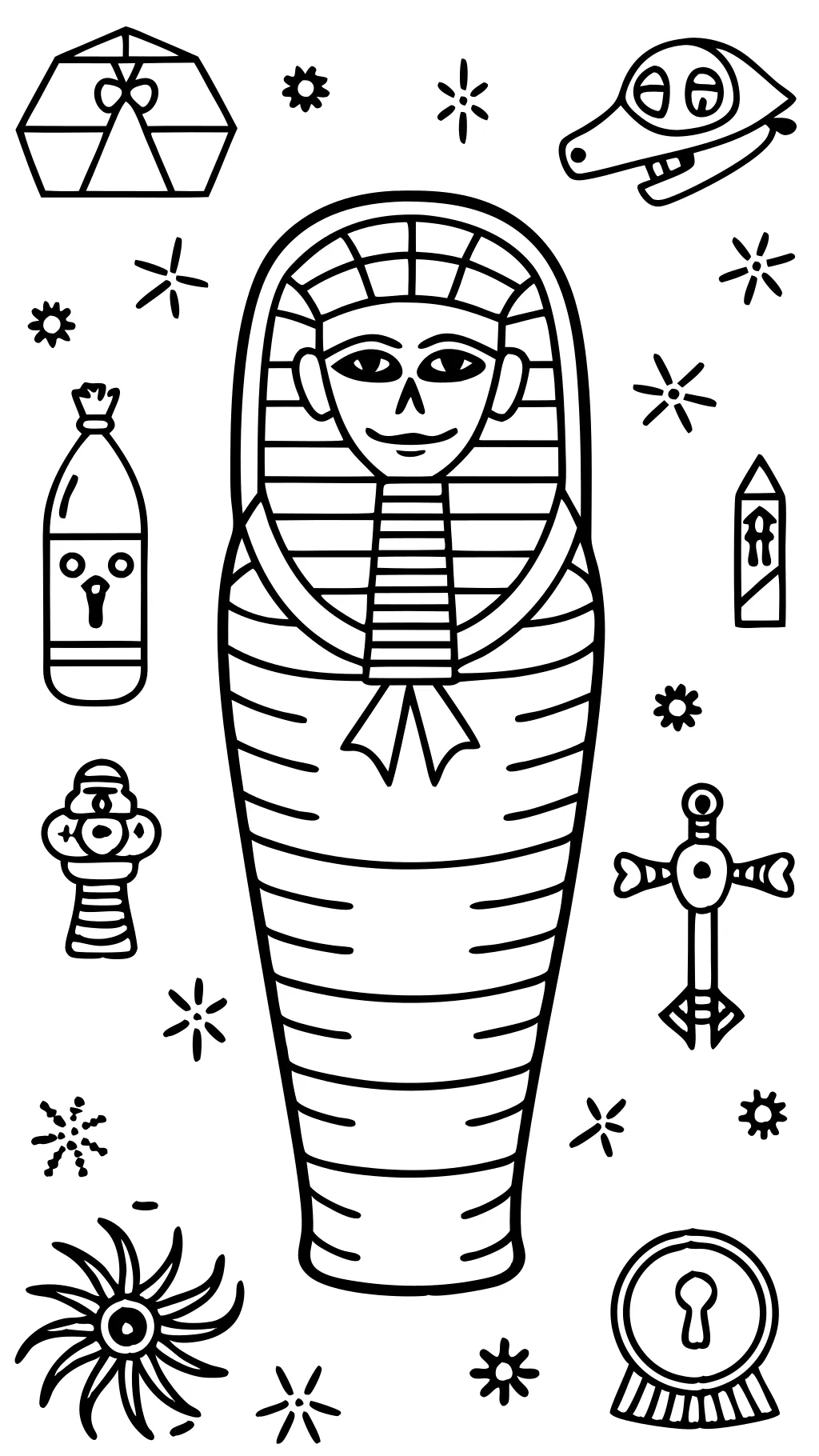 mummy coloring pages